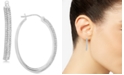 Macy's Diamond Hoop Earrings (1 ct. t.w.) in Sterling Silver
